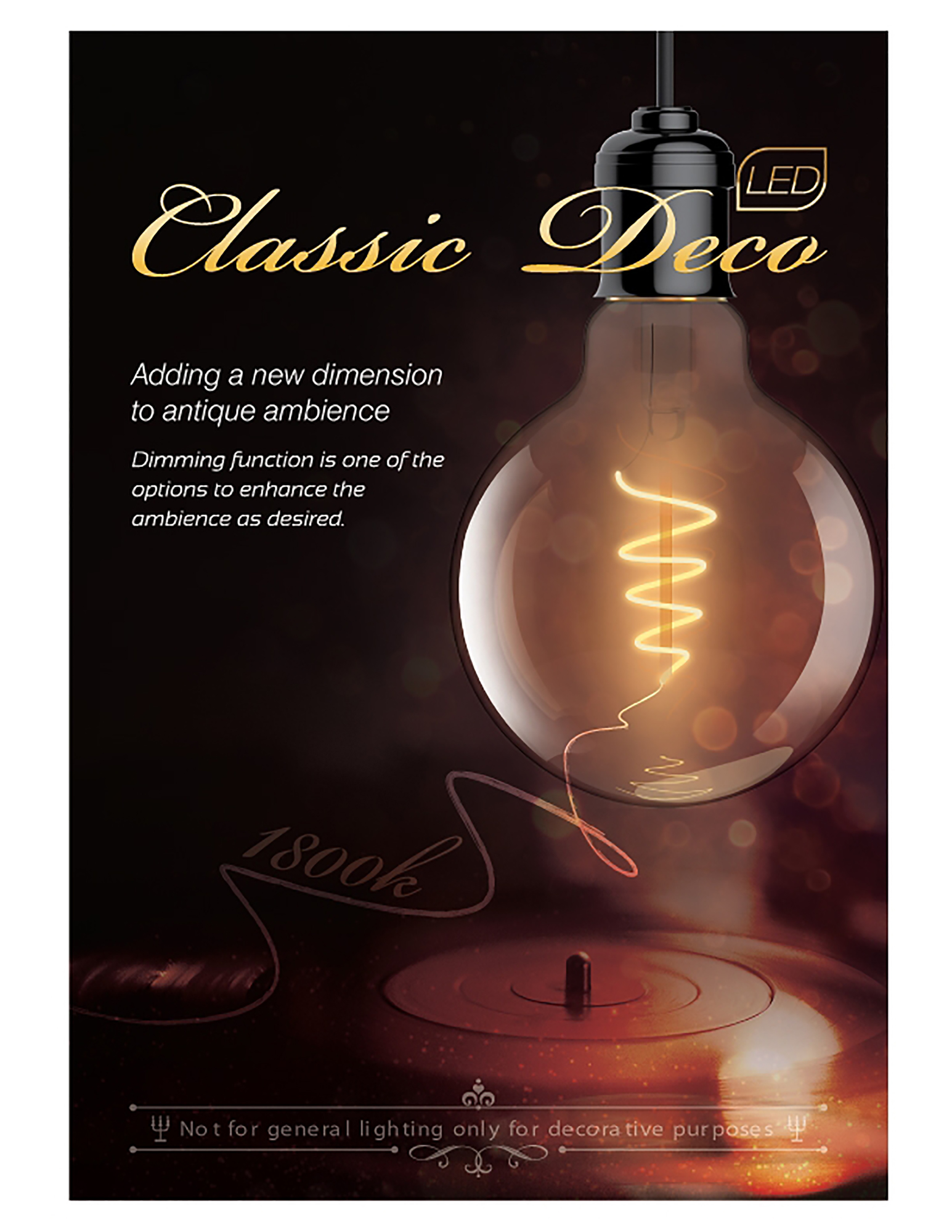 Classic Deco LED Lamps Luxram Golf Ball